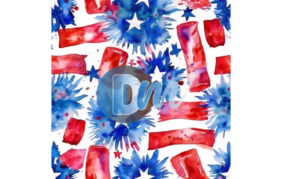 4th of July Seamless Pattern 146: Festive Design Asset