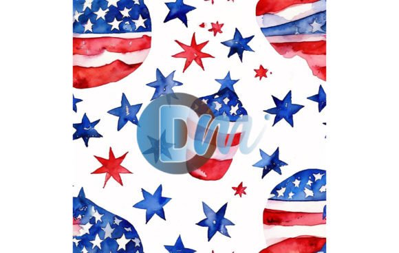 4th of July Seamless Pattern 151: Design Applications