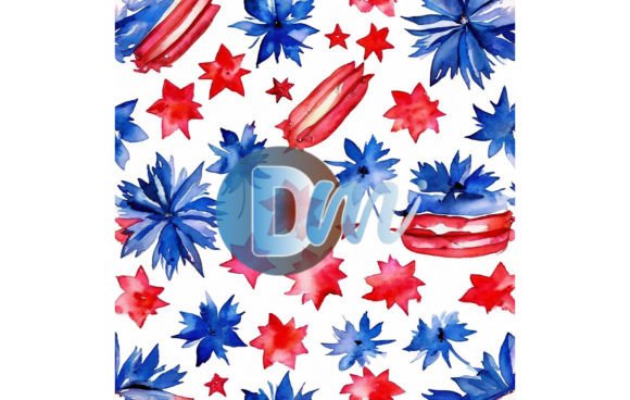 4th of July Seamless Pattern 74: Design Applications