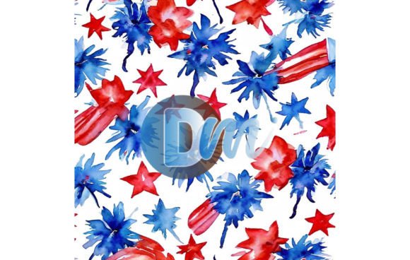 4th of July Seamless Pattern 88 for Patriotic Design
