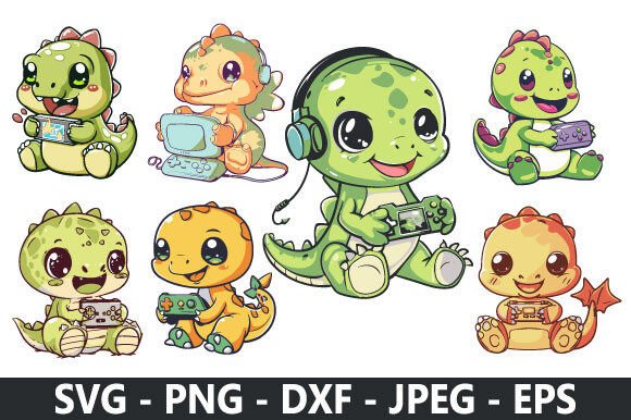 Adorable Dinosaur Gaming SVG Bundle: Practical Applications for Creators and Small Businesses