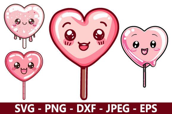 Adorable Heart Lolly SVG Bundle for Creative Projects