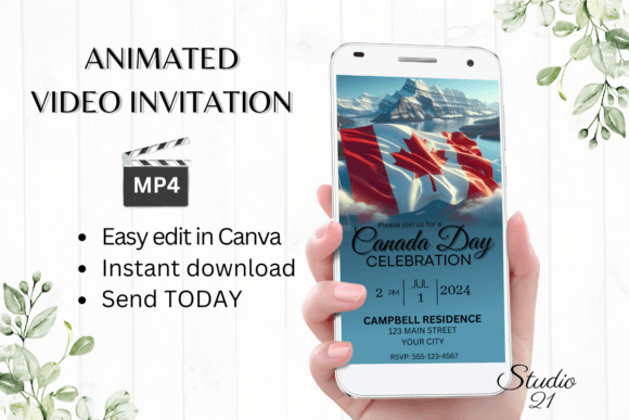 Digital Canada Day Invitation Design