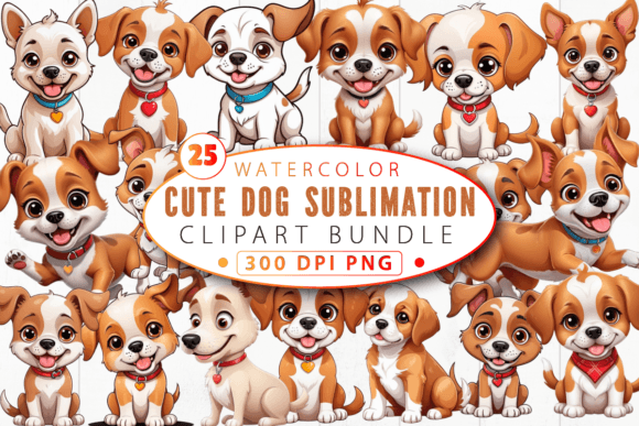 Elevating Creative Projects with a Cute Dog Clipart Bundle: Funny Poses Dog Edition