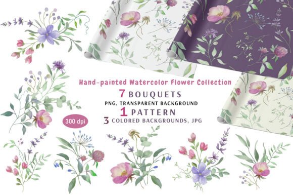 Elevating Creative Projects with a Hand Painted Watercolor Floral Set