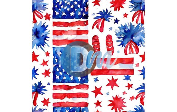 Elevating Independence Day Projects with 4th of July Seamless Pattern 126