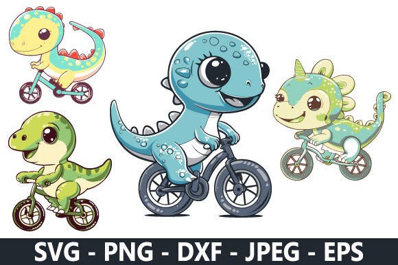 Evaluating the Cute Dinosaur Biking SVG Bundle for Creative Projects