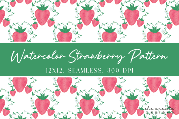 Evaluating Watercolor Strawberry Seamless Patterns for Design Projects