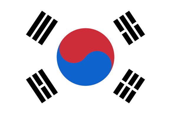 Flag of South Korea SVG EPS JPG Assets
