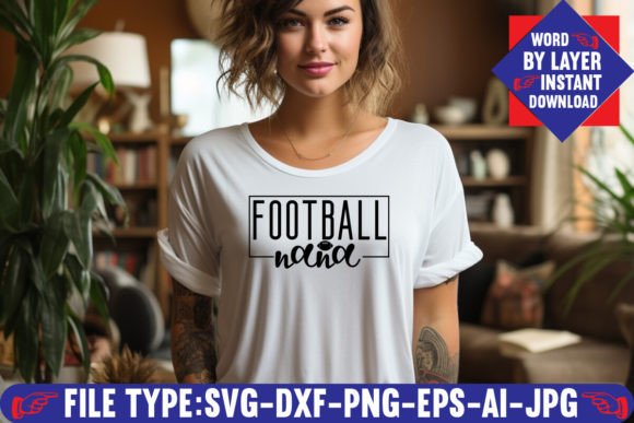 Football Nana SVG Design: Crafting Game Day Gear