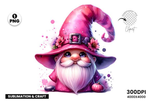 Halloween Pink Gnome Sublimation Clipart: Merging Whimsy with Modern Crafting Trends