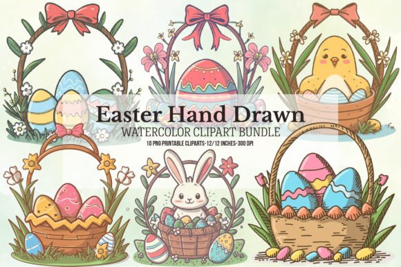 Hand Drawn Easter Sublimation Clipart Guide