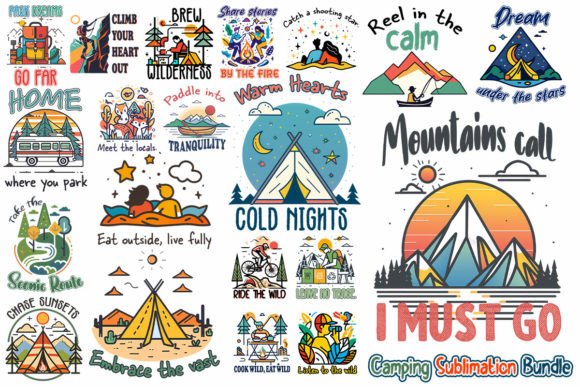 Integrating a Camping Sublimation Bundle with 20 PNG Files into Your Creative Workflow