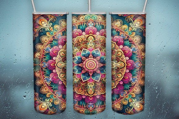Mandala Tumbler Wrap Sublimation-1 Design Guide
