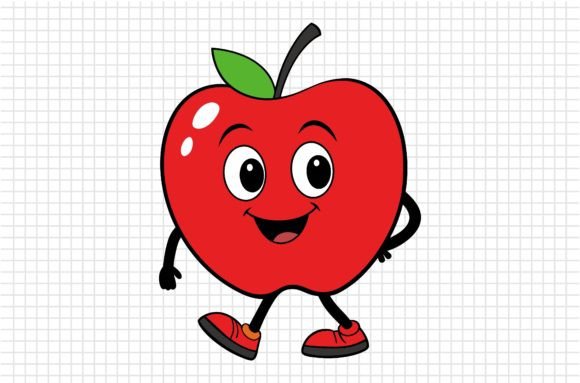 Red Apple Vector Illustration: Design Versatility