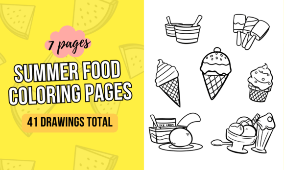 Summer Food Coloring Pages Stickers: A Creative Resource for Engagement and Mindfulness