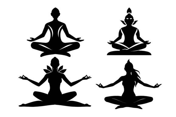 Woman in Bayam Yoga Black Silhouette Set: Visual Strategy for Modern Wellness